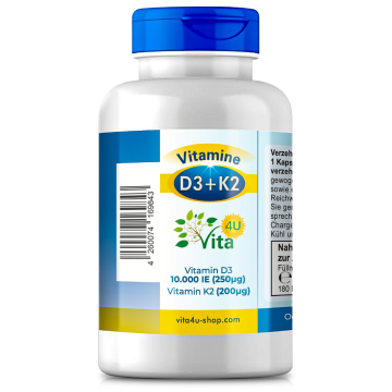 Vitamin D3 10000IE + K2 Kombinationskapsel