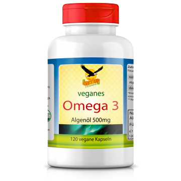 Commandez de l'huile d'algues oméga-3 végétalienne chez GetUP 500 mg